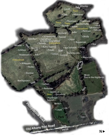 Map of art on the farm